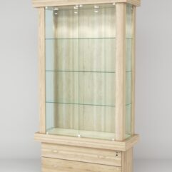 Витрина ЭЛИТА №1-2 (задняя стенка - ДСП), Дуб Сонома