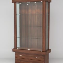 Витрина ЭЛИТА №1-2 (задняя стенка - ДСП), Орех