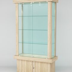 Витрина ЭЛИТА №2-1 (задняя стенка - стекло), Дуб Сонома