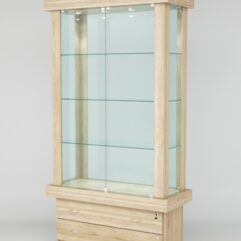 Витрина ЭЛИТА №2-2 (задняя стенка - стекло), Дуб Сонома