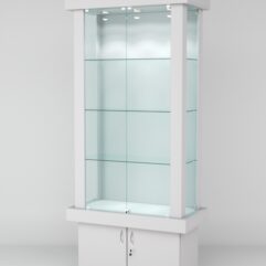 Витрина ЭЛИТА №4-1 (задняя стенка - ДСП), Серый