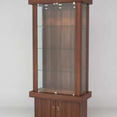 Витрина ЭЛИТА №4-1 (задняя стенка - ДСП), Орех