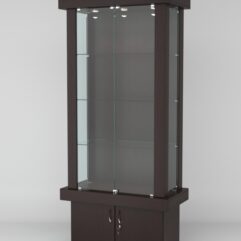 Витрина ЭЛИТА №4-1 (задняя стенка - ДСП), Дуб Венге