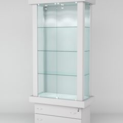 Витрина ЭЛИТА №4-2 (задняя стенка - ДСП), Серый