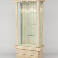 Витрина ЭЛИТА №4-2 (задняя стенка - ДСП), Дуб Сонома