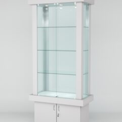 Витрина ЭЛИТА №5-1 (задняя стенка - стекло), Серый