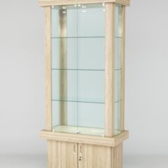 Витрина ЭЛИТА №5-1 (задняя стенка - стекло), Дуб Сонома