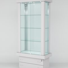 Витрина ЭЛИТА №5-2 (задняя стенка - стекло), Серый