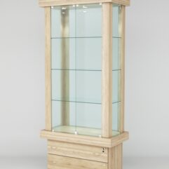 Витрина ЭЛИТА №5-2 (задняя стенка - стекло), Дуб Сонома