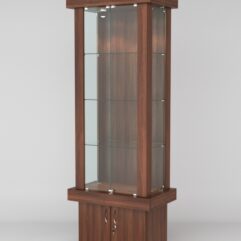 Витрина ЭЛИТА №7-1 (задняя стенка - ДСП), Орех