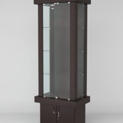 Витрина ЭЛИТА №7-1 (задняя стенка - ДСП), Дуб Венге