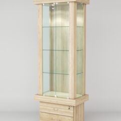 Витрина ЭЛИТА №7-2 (задняя стенка - ДСП), Дуб Сонома