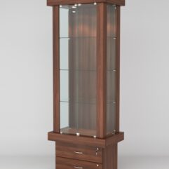 Витрина ЭЛИТА №7-2 (задняя стенка - ДСП), Орех