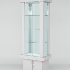 Витрина ЭЛИТА №8-1 (задняя стенка - стекло), Серый