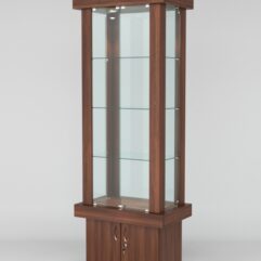 Витрина ЭЛИТА №8-1 (задняя стенка - стекло), Орех