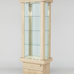 Витрина ЭЛИТА №8-2 (задняя стенка - стекло), Дуб Сонома