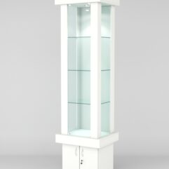 Витрина ЭЛИТА №10-1 (задняя стенка - ДСП), Белый