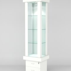 Витрина ЭЛИТА №10-2 (задняя стенка - ДСП), Белый