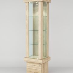 Витрина ЭЛИТА №10-2 (задняя стенка - ДСП), Дуб Сонома