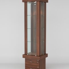 Витрина ЭЛИТА №10-2 (задняя стенка - ДСП), Орех