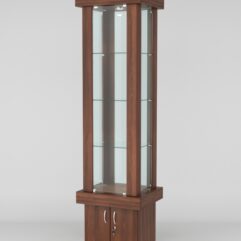 Витрина ЭЛИТА №11-1 (задняя стенка - стекло), Орех