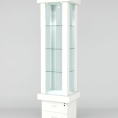 Витрина ЭЛИТА №11-2 (задняя стенка - стекло), Белый