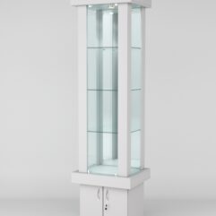 Витрина ЭЛИТА №12-1 (задняя стенка - зеркало), Серый