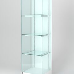 Витрина АСТЕРИЯ ХИТ ПРОДАЖ №1 (с дверкой, задняя стенка - ДСП), Белый