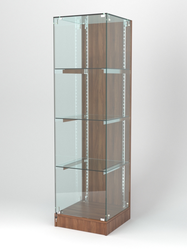 Витрина АСТЕРИЯ ХИТ ПРОДАЖ №1 (с дверкой, задняя стенка - ДСП), Орех