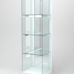 Витрина АСТЕРИЯ ХИТ ПРОДАЖ №4 (без дверки, задняя стенка - зеркало), Белый