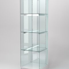 Витрина АСТЕРИЯ ХИТ ПРОДАЖ №4 (без дверки, задняя стенка - зеркало), Серый