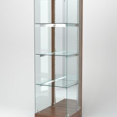 Витрина АСТЕРИЯ ХИТ ПРОДАЖ №4 (без дверки, задняя стенка - зеркало), Орех