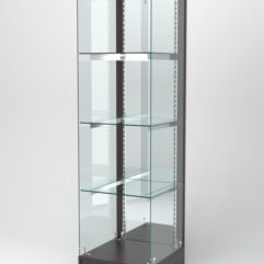 Витрина АСТЕРИЯ ХИТ ПРОДАЖ №4 (без дверки, задняя стенка - зеркало), Дуб Венге