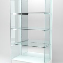 Витрина АСТЕРИЯ ХИТ ПРОДАЖ №8 (без дверок, задняя стенка - зеркало), Белый