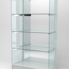 Витрина АСТЕРИЯ ХИТ ПРОДАЖ №8 (без дверок, задняя стенка - зеркало), Серый