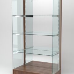 Витрина АСТЕРИЯ ХИТ ПРОДАЖ №8 (без дверок, задняя стенка - зеркало), Орех