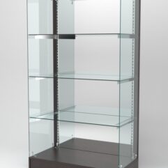 Витрина АСТЕРИЯ ХИТ ПРОДАЖ №8 (без дверок, задняя стенка - зеркало), Дуб Венге