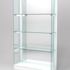 Витрина АСТЕРИЯ ХИТ ПРОДАЖ №12 (без дверок, задняя стенка - зеркало), Белый