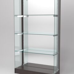 Витрина АСТЕРИЯ ХИТ ПРОДАЖ №12 (без дверок, задняя стенка - зеркало), Дуб Венге