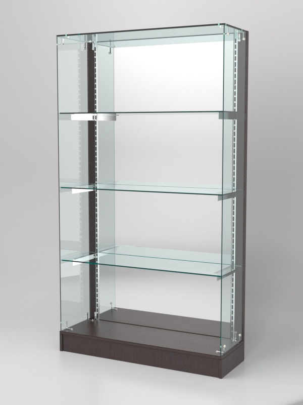 Витрина АСТЕРИЯ ХИТ ПРОДАЖ №12 (без дверок, задняя стенка - зеркало), Дуб Венге