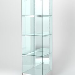 Витрина АСТЕРИЯ ХИТ ПРОДАЖ №3 (с дверкой, задняя стенка - зеркало), Серый