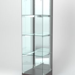 Витрина АСТЕРИЯ ХИТ ПРОДАЖ №3 (с дверкой, задняя стенка - зеркало), Дуб Венге