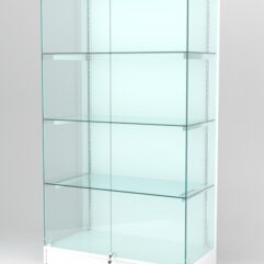 Витрина АСТЕРИЯ ХИТ ПРОДАЖ №5 (с дверками, задняя стенка - ДСП), Белый