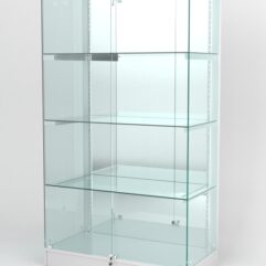 Витрина АСТЕРИЯ ХИТ ПРОДАЖ №7 (с дверками, задняя стенка - зеркало), Серый