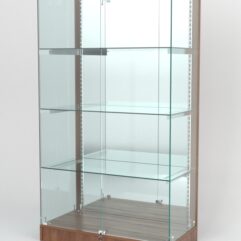 Витрина АСТЕРИЯ ХИТ ПРОДАЖ №7 (с дверками, задняя стенка - зеркало), Орех