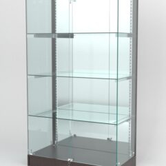 Витрина АСТЕРИЯ ХИТ ПРОДАЖ №7 (с дверками, задняя стенка - зеркало), Дуб Венге