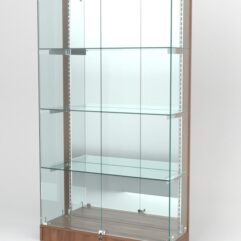 Витрина АСТЕРИЯ ХИТ ПРОДАЖ №11 (с дверками, задняя стенка - зеркало), Орех