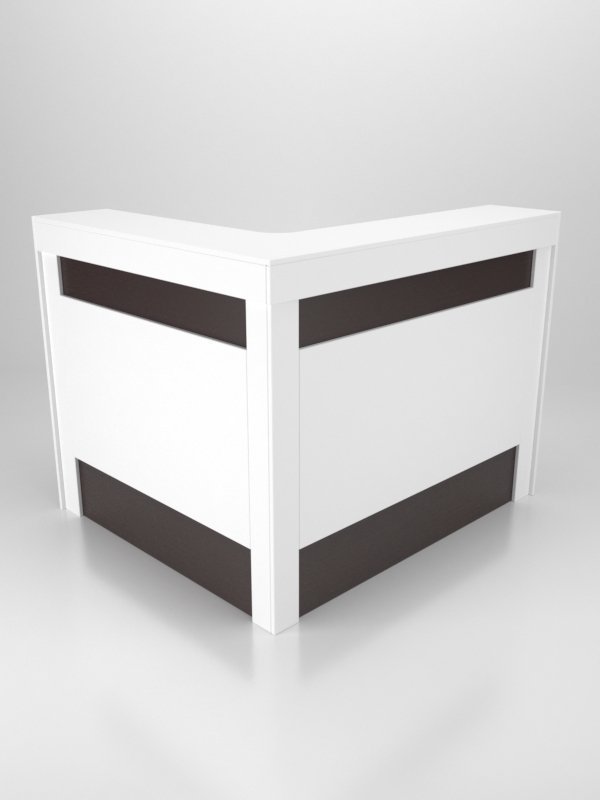 Ресепшн №54-2 для офиса левосторонний, Белый