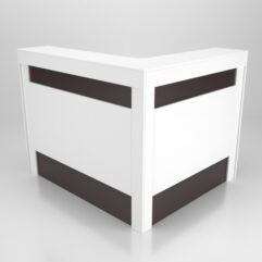 Ресепшн №54-3 для офиса правосторонний, Белый