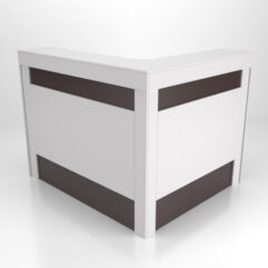 Ресепшн №54-3 для офиса правосторонний, Серый